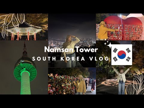Namsan Seoul Tower 🇰🇷| South Korea Vlog as a Hijabi ❤️ | Seoul