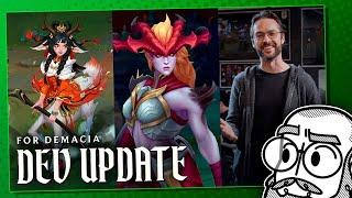 TBSkyen reacts to Shyvana rework, new skins, "For Demacia" dev update | #leagueoflegends