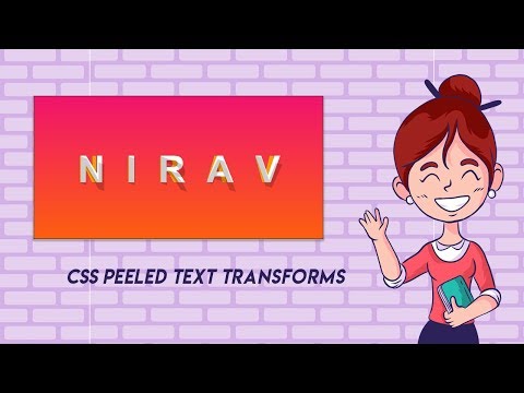 Peeled Text Transforms | Text-trasform | Css Animation | Code Download