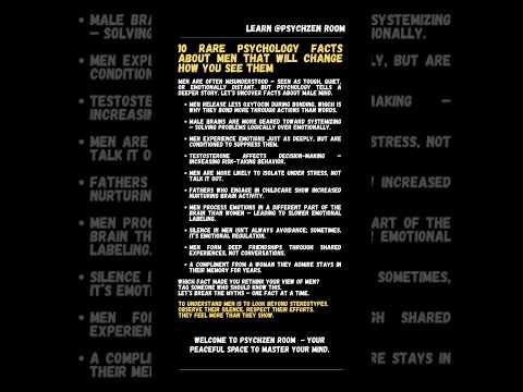10 Rare Psychology Facts About Men | What Most People Never Realize | Discover Them @PsychZenRoom