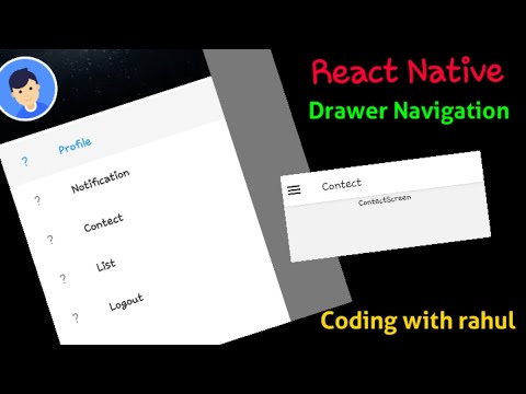 Drawer Navigation in React native | React native Tutorial