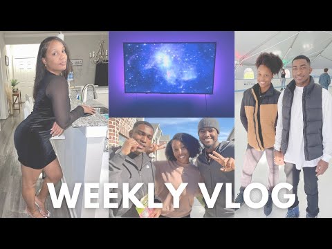 WEEKLY VLOG | Celebrating Christmas w/ family + Reviewing KOOPOWER LED lights + Ice Skating