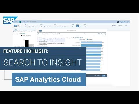 SAP Analytics Cloud: Search to Insight