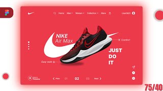 👟✨ Figma Design Tutorial for Beginners: Ui Web Design In Figma Easy And Simple [75 Hard Day 40]