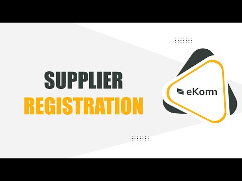 Supplier Registration | eKomn