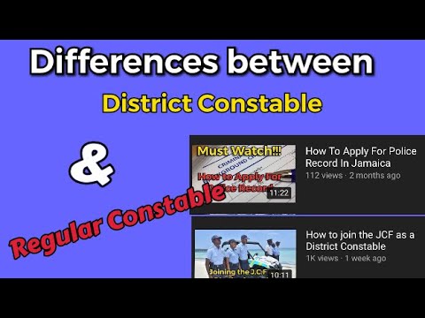 Differences between District Constable and Regular Constable