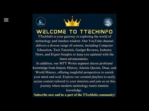 Welcome to TTechInfo | Tech Tutorials, Computer Education & Timeless Islamic Wisdom!