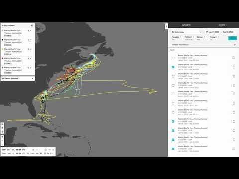 COVERAGE Web-based Visualization Tool: tagged Atlantic Bluefin Tuna movements from IOOS-ATN data