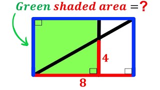 Can you find the Green shaded area? | (Rectangle) | #math #maths | #geometry