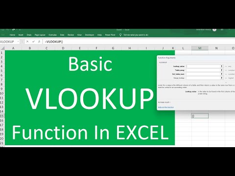 BASIC VLOOKUP FUNCTION IN EXCEL