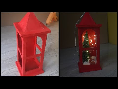Lantern making using cardboard | Cardboard crafts | Christmas crafts