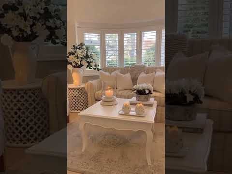 White & Neutral Living Room For Spring 2024