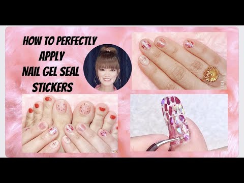 DIY’HOW TO APPLY NAIL GEL SEAL/STICKERS/#tagalogtutorial #daiso#diy#tutorial@ronsjapinoy7509