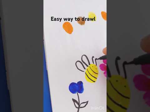 Painting without using brush 😍#art #diy #viral #shorts