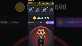 24/07/2024 hamster cipher code to unlock 1 million coin #hamstercode #hamster