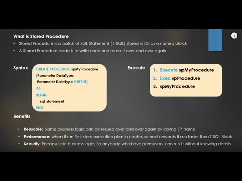 Stored Procedure in SQL server 2019 (Complete Bible)