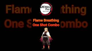 Flame breathing Best 1-Shot combo #roblox #demonfall #rengoku #flamebreathing