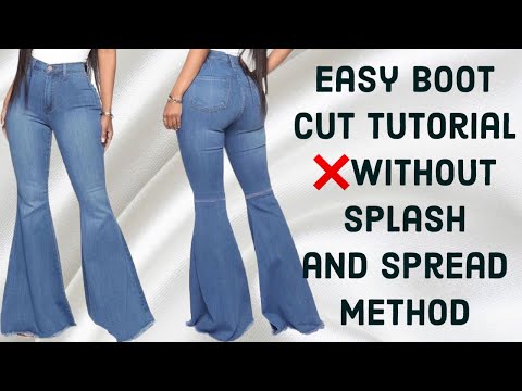 How to cut a boot cut trouser /Easy boot cut tutorial/beginner’s friendly