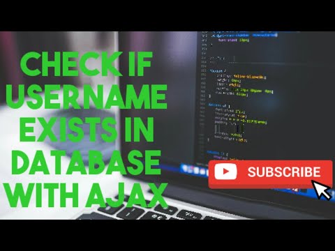 Check if username exists in database with ajax