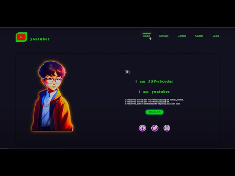 Responsive portfolio website in html css javascript