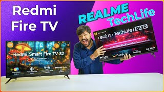 Realme Cinesonic 32" VS Redmi Fire TV 32" TV 🔥 Realme Techlife [2025] Unboxing, Review  🔥
