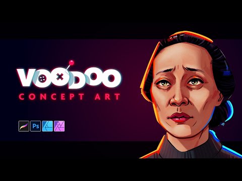 VOODOO Concept Art for Procreate, Photoshop, Affinity Designer, Affinity Photo (Trailer)