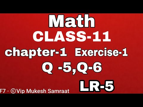 Class 11 Math Sets Chapter 1 Exercise 1.1 (Q5, Q6) class 11 Maths Ncert