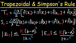 Numerical Integration - Trapezoidal Rule & Simpson's Rule