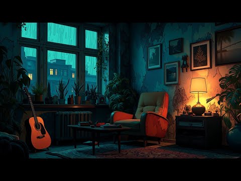 Cozy Rain Night Lofi Mix ~ Deep Focus Music for Study, Work & Sleepy Ambiance