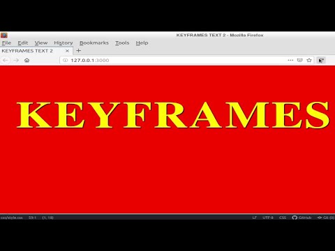 KEYFRAMES CSS 3 ANIMATION TEXT EFFECT