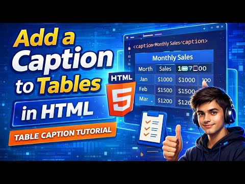 How to Add a Caption to a Table in HTML | Table Caption Tutorial