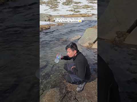 Norway’s water is sooo refreshing #hiking #travel #norway