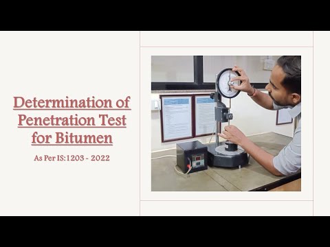 Penetration Test of Bitumen As Per IS 1203 : 2022
