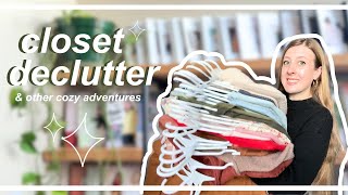 decluttering my closet | & other cozy adventures