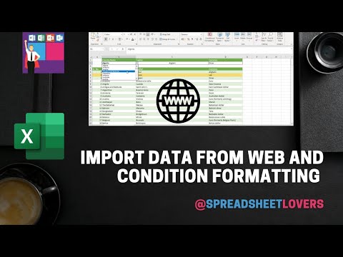 Import from web | Data validation List | Highlight rows based on cell #Excel