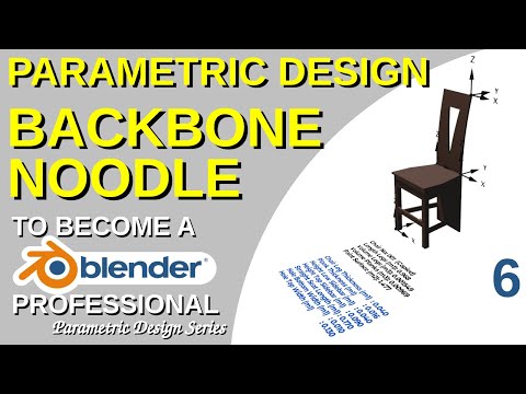 Blender Geometry Nodes Parametric Design - Create Array in a Variable Backbone Noodle