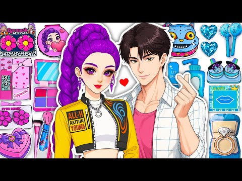 Paper DIY💖Unboxing KPOP DEMON HUNTER Couple Rumi Jinu Skincare + Makeup 💄 MINIATURE House |Tana Cube