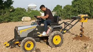 Sukoon Mini Tractor Earth Auger Attachments-Haldhar Microtrac 750