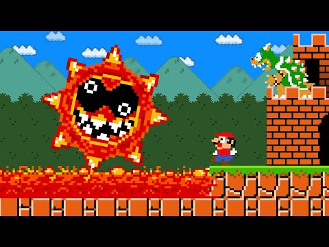 When Everything Mario Touches Instantly Melts into Lava!