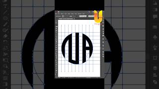 Simple NA monogram logo design | Adobe illustrator grid tutorial #shorts