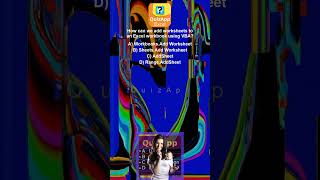 Excel How can we add worksheets to an Excel workbook using VBA