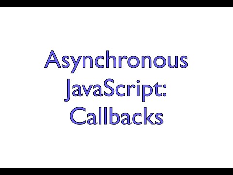 Async JS - Callbacks