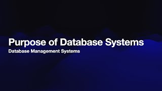 Purpose of Database Systems
