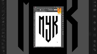 Modern MYK monogram logo design | Adobe illustrator tutorial #shorts #logo #viral