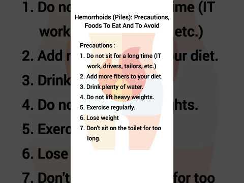 Hemorrhoids (Piles): Precautions, Foods To Eat And To Avoid #healthiswealth #health #hemorrhoids