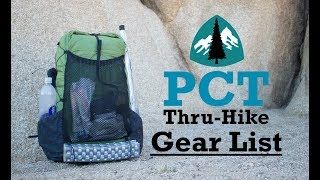 PCT Thru-Hike Gear List (FINAL)