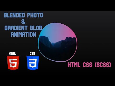 Blended Photo & Gradient Blob Animation - HTML CSS (SCSS) - No JavaScript