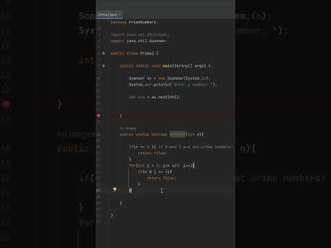 #how to Check Prime Numbers in Java | Java Interview Question #interview #coding