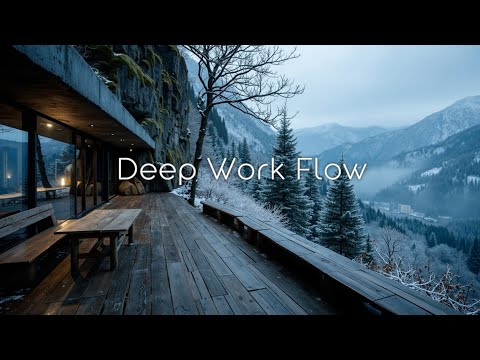 Deep Work Music & Winter Cabin Vibes | High Concentration Sounds for Focus