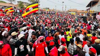H.E. Bobi Wine’s Arrival Sparks Excitement in Kampala Central
